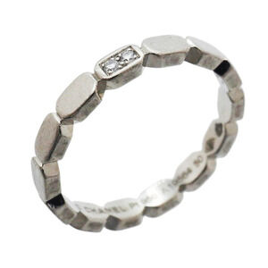 CHANEL Silver Diamond Ring #50